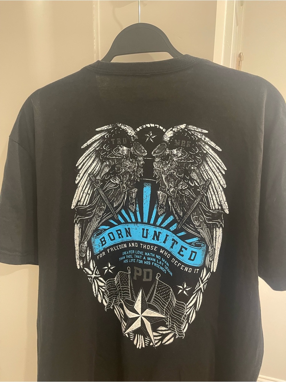 Born United Police Officer Badge Graphic Tee
